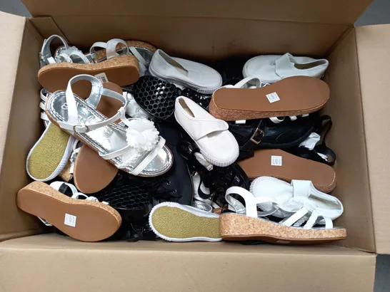 APPROXIMATELY 12 ASSORTED KIDS PAIRS OF SHOES IN VARIOUS COLOURS, STYLES, AND SIZES