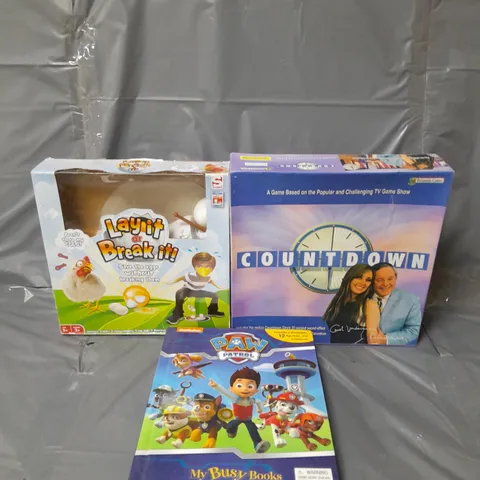 APPROXIMATELY 10 BOARD GAMES TO INCLUDE COUNTDOWN, PAW PATROL AND OPERATION