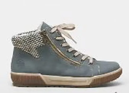 RIEKER HIGH TOP TRAINER BLUE SIZE 6