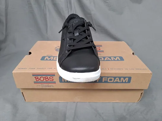 BOXED PAIR OF BOBS FROM SKECHERS SHOES IN BLACK SIZE 8