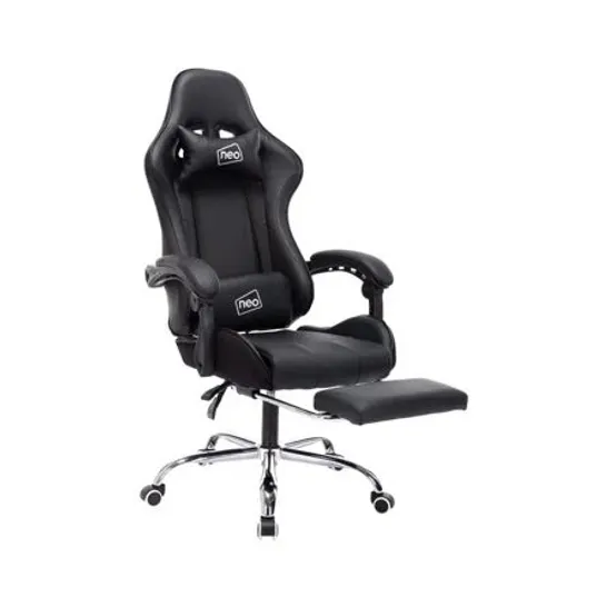 BOXED NEO BLACK OFFICE CHAIR WITH MASSAGE FUNCTION (1 BOX)