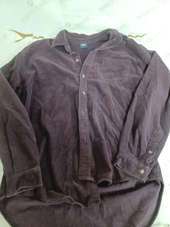 COTTON TRADERS PURPLE CORD OVER SHIRT - MEDIUM