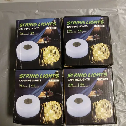 LOT OF 4 8M CAMPING STRING LIGHTS