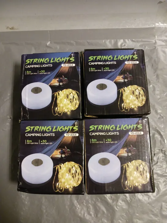 LOT OF 4 8M CAMPING STRING LIGHTS