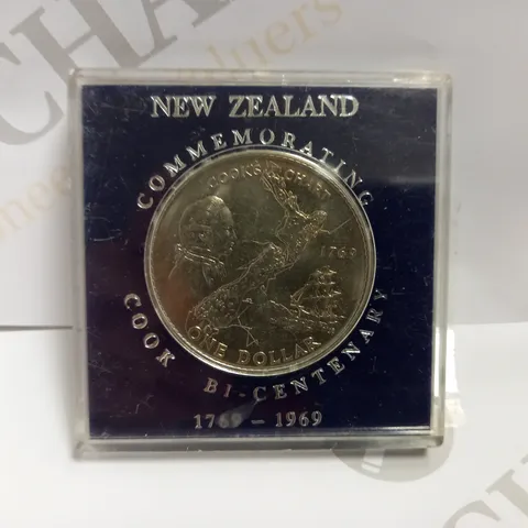 NEW ZEALAND COMMEMORATING COOK BI-CENTENARY 1769-1969 COIN