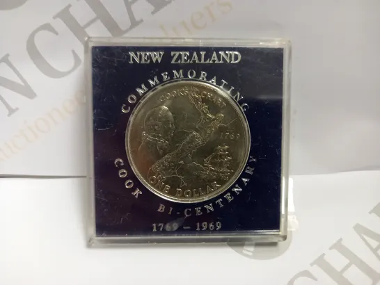 NEW ZEALAND COMMEMORATING COOK BI-CENTENARY 1769-1969 COIN