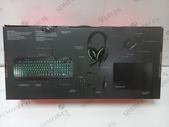 BLACKWEB 4 IN 1 GAMING KIT INCLUDING KEYBOARD, MOUSE AND HEADSET