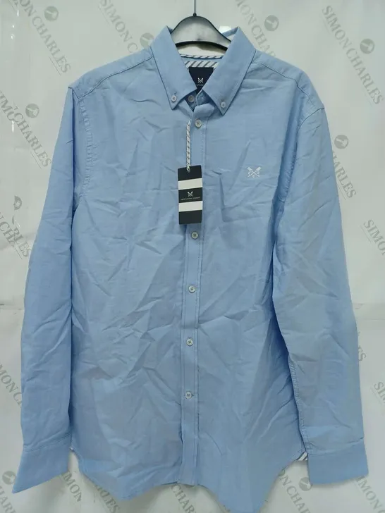 CREW CLOTHING COMPANY VLASSIC OXFORD SHIRT IN SKY BLUE - SMALL