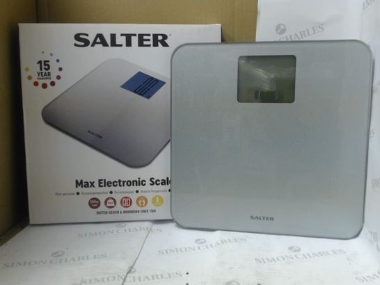 BOXED SALTER MAX ELECTRONIC PERSONAL SCALE 