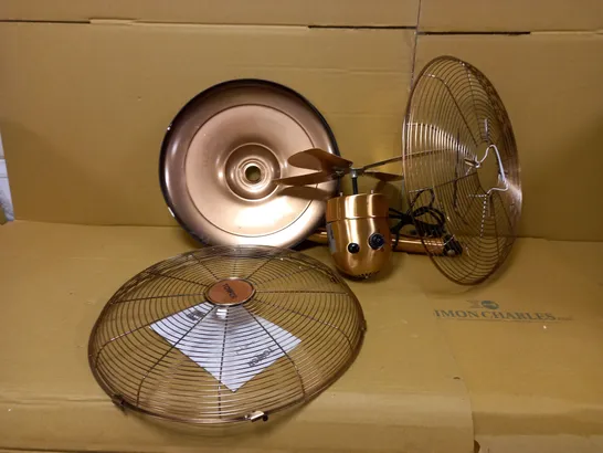 TOWER COPPER METAL PEDESTAL FAN 