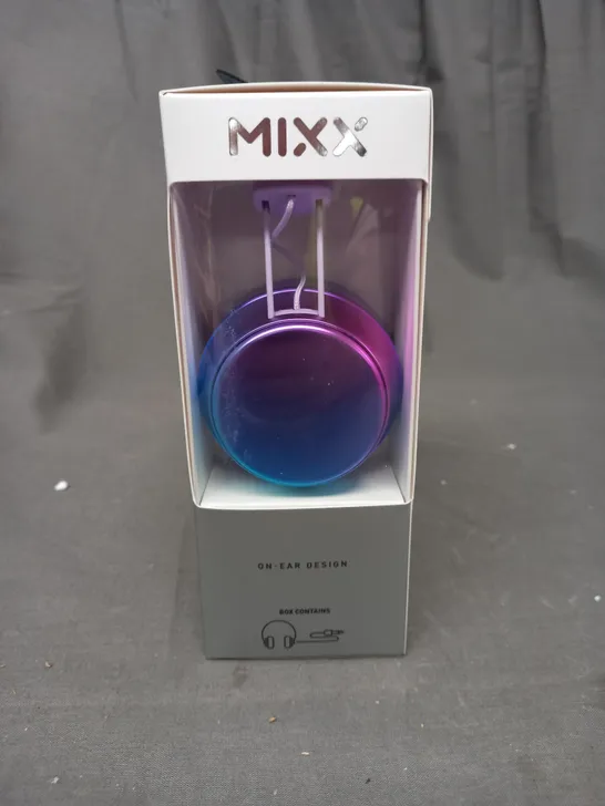 BOXED MIXX WIRED ON EAR HEADPHONES PURPLE