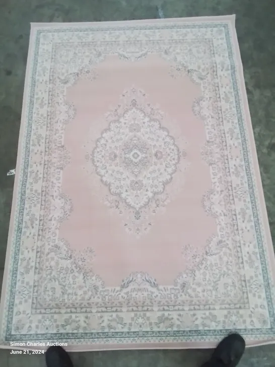 QUALITY DESIGNER MAESTRO TRADITIONAL PINK DESIGN AREA RUG 160/230