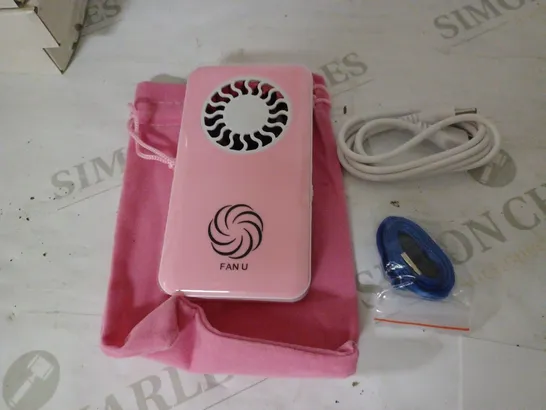 LOT OF 4 FAN-U PORTABLE & RECHARGEABLE FANS, PINK