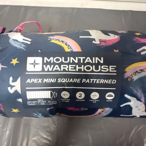 MOUNTAIN WAREHOUSE APEX MINI SQUARE PATTERNED SLEEPING BAG