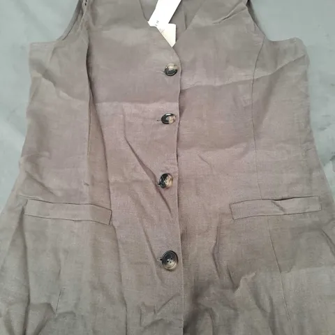 JIGSAW LINEN WAISTCOAT DRESS SIZE 12