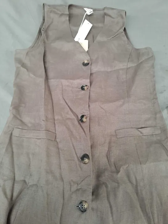 JIGSAW LINEN WAISTCOAT DRESS SIZE 12