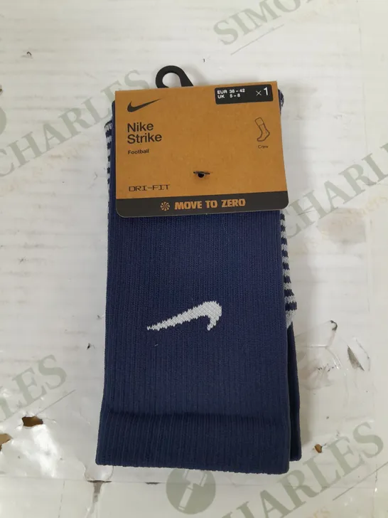 NIKE STRIKE DRI FIT BLUE PAIR OF SOCKS - UK 5-8