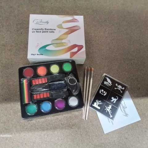 4 BOXES OF BOXED CREAMIFY RAINBOW UV FACE PAINTING SETS