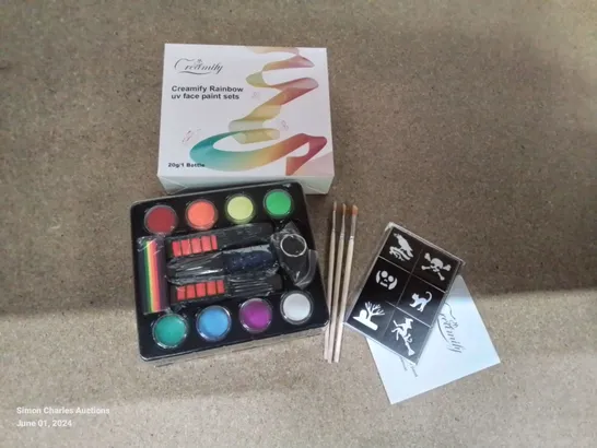 4 BOXES OF BOXED CREAMIFY RAINBOW UV FACE PAINTING SETS