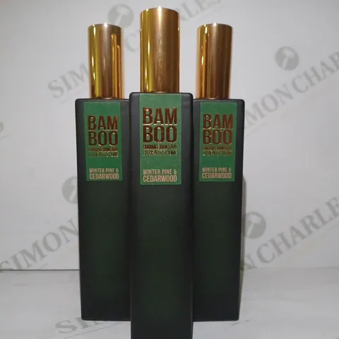 LOT OF APPROX 9 X 90ML BAMBOO ROOM SPRAY - WINTER PINE & CEDARWOOD 