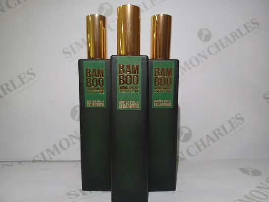 LOT OF APPROX 9 X 90ML BAMBOO ROOM SPRAY - WINTER PINE & CEDARWOOD 