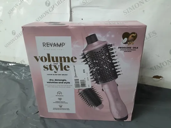 2 X BOXED REVAMP PROFESSIONAL VOLUME AND STYLE 1200W BLOW DRY BRUSH 