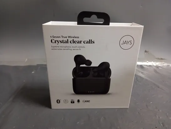 BOXED AND SEALED JAYS t-SEVEN TRUE WIRELESS EARBUDS IN BLACK (T7TW01)