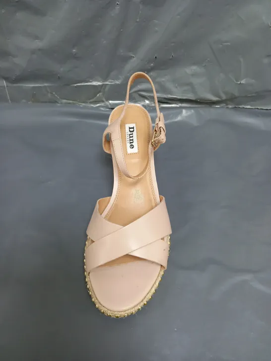 DUNE WEDGE HEEL SANDALS PINK SIZE 5 