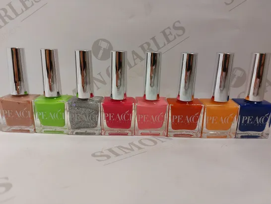 BOX OF APPROX 20 PEACH NAIL POLISH IN ASSORTED COLOURS