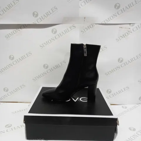 NOVO MAY FORMAL HEELED BOOTS IN BLACK - SIZE 5 