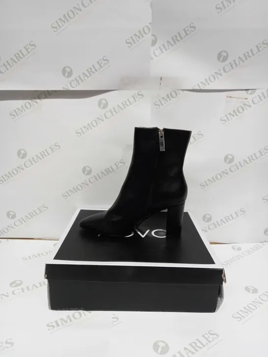 NOVO MAY FORMAL HEELED BOOTS IN BLACK - SIZE 5 