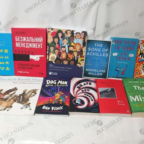 LARGE QUANTITY OF ASSORTED BOOK TITLES INCLUDE FICTION AND NON-FICTION TITLES BY AUTHORS SUCH AS;