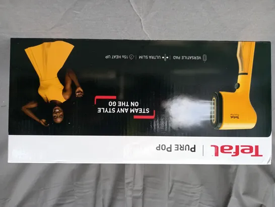 BOXED TEFAL GARMENT STEAMER IN YELLOW