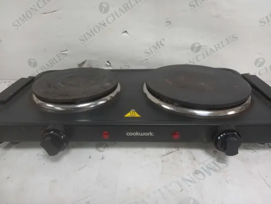 COOKWORKS 2500W TABLE TOP DOUBLE HOTPLATE HOB