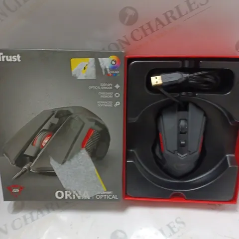 BOXED TRUST ORNA WIRED OPTICAL GAMING MOUSE