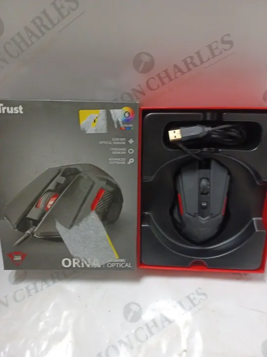 BOXED TRUST ORNA WIRED OPTICAL GAMING MOUSE