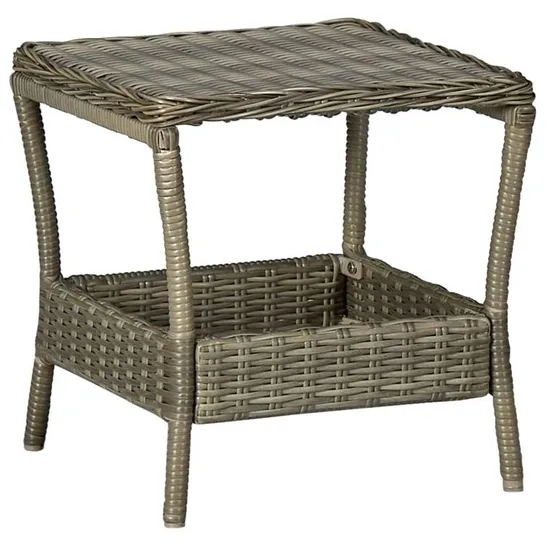 BOXED PORTSVILLE RATTAN SIDE TABLE - BROWN (1 BOX)