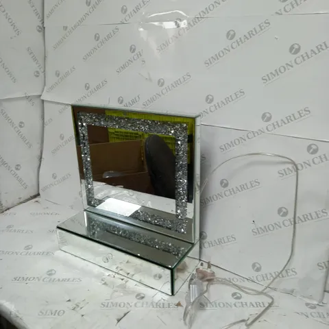 JULIEN MACDONALD LIGHT UP ENCAPSULATED CRYSTAL DRESSING TABLE MIRROR COLLECTION ONLY