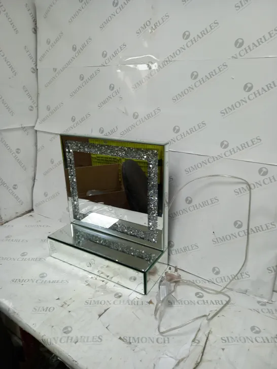 JULIEN MACDONALD LIGHT UP ENCAPSULATED CRYSTAL DRESSING TABLE MIRROR COLLECTION ONLY
