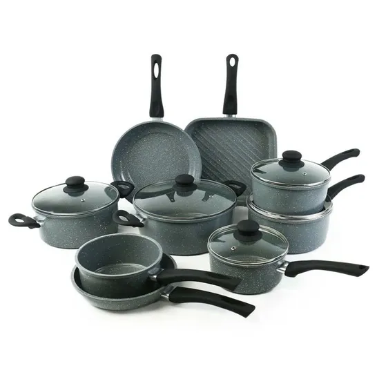 BOXED 9 PIECE FORGED CARBON POTS AND PANS 