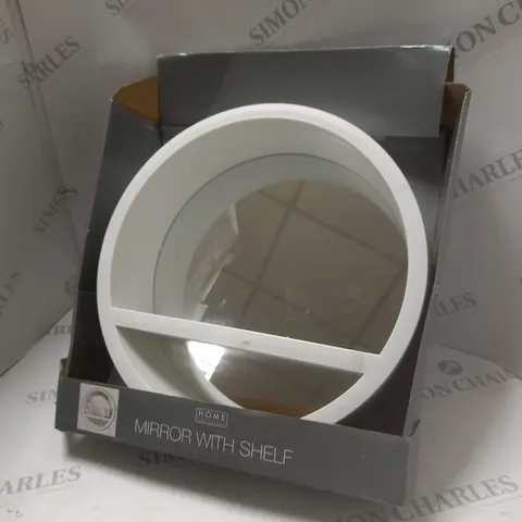 BOXED HOME COLLECTIONS MIRROR WITH SHELF 