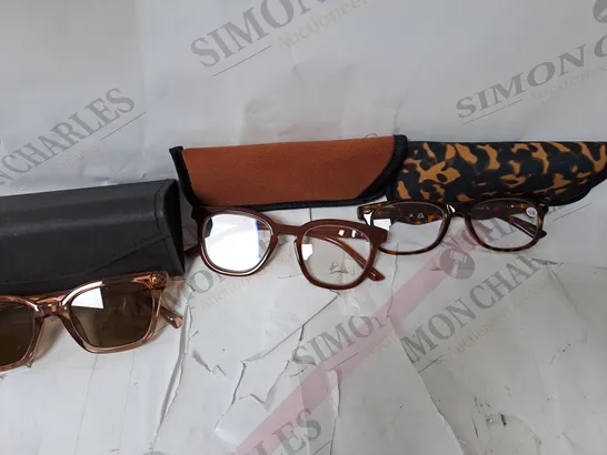 HUMMINGBIRD POLARISED SUNGLASSES & READER 3PC SET TAN MIX 3.5