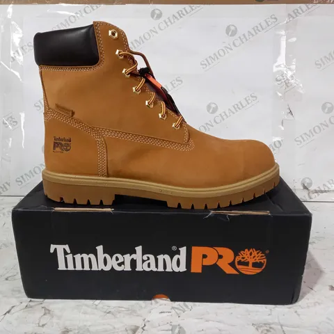 BOXED PAIR OF TIMBERLAND PRO ICONIC WORKBOOTS IN TAN UK SIZE 10