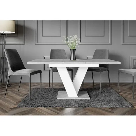 BOXED MASIV TABLE BASE WHITE/GREY