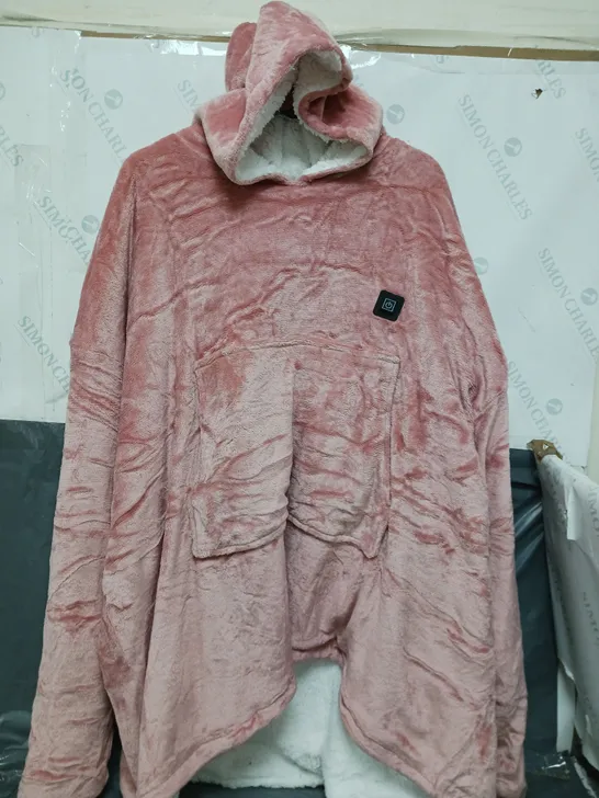 PINK HEATED BLANKET HOODIE