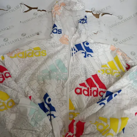 ADIDAS THIN WHITE WIND BREAKER - US XS