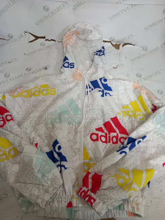 ADIDAS THIN WHITE WIND BREAKER - US XS