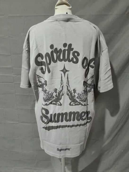 REPRESENT SPIRIT OF SUMMER T-SHIRT IN MIST - M