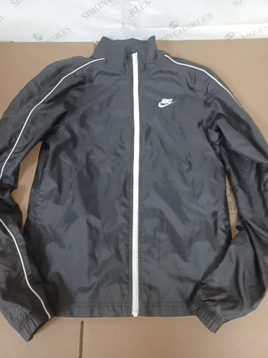 NIKE LONGSLEEVE COAT IN BLACK/WHITE - XS