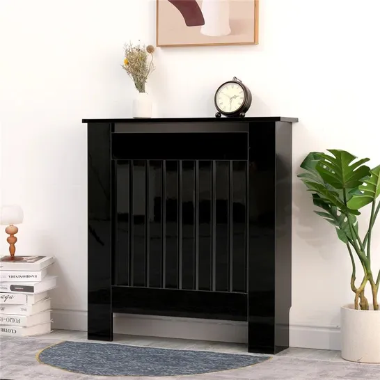 BOXED DESIGNER EMALINE SMALL RADIATOR COVER GLOSS BLACK